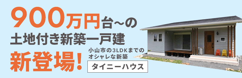 900万円台からの土地付き新築一戸建て　タイニーハウス　3LDK